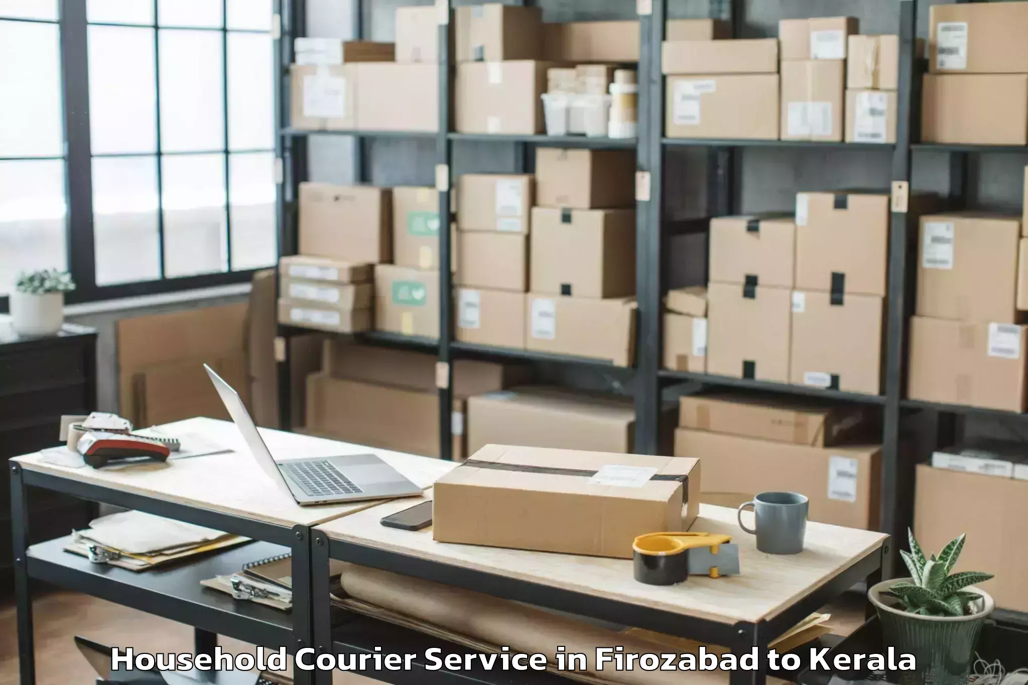 Reliable Firozabad to Kadakkavoor Household Courier